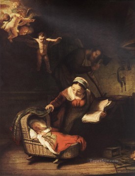「聖家族と天使たち」 レンブラント Oil Paintings